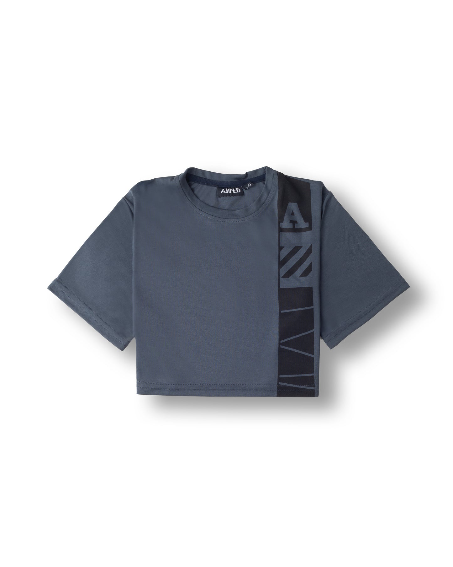 Grey basic crop t-shirt