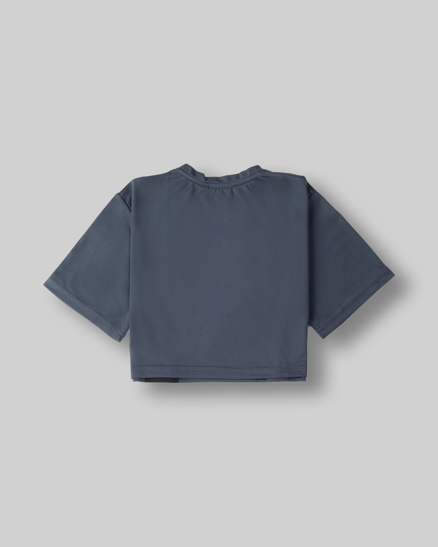 Grey basic crop t-shirt